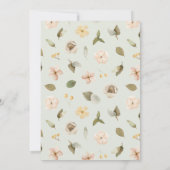 Little Wildflower Oval Girl Virtual Baby shower Kaart (Achterkant)