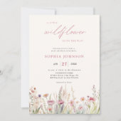 Little Wildflower Pastel Spring Baby shower Kaart (Voorkant)