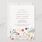 Little Wildflower Pattern Baby shower Kaart (Voorkant)