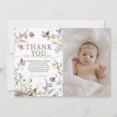 Little Wildflower Photo Thank You Card Kaart (Voorkant)