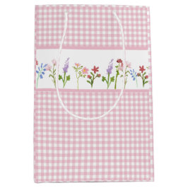 Little Wildflower Pink Gingham Check Cadeautas
