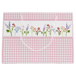 Little Wildflower Pink Gingham Check Cadeautas