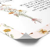 Little Wildflower Roze Baby shower Time Capsule Poster (Hoek)