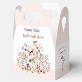 Little Wildflower Roze Bloemen Meisje Baby shower Bedankdoosjes (Geopend)
