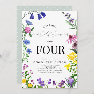 Little Wildflower Script Birthday Kaart