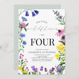 Little Wildflower Script Verjaardag Kaart