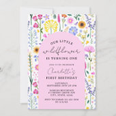 Little Wildflower Spring 1st Birthday Garden Party Kaart (Voorkant)