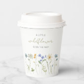 Little Wildflower Spring Floral Baby shower Papieren Bekers (Voorkant)
