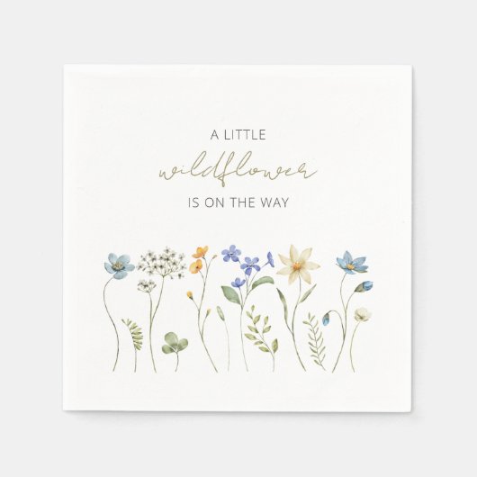 Little Wildflower Spring Floral Baby shower Servet (Voorkant)