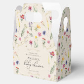 Little Wildflower Spring Floral Beige Baby shower Bedankdoosjes (Geopend)
