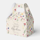 Little Wildflower Spring Floral Beige Baby shower Bedankdoosjes (Voorkant Zijde)