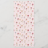 Little Wildflower Spring Girl Baby shower Menu (Achterkant)