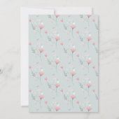 Little Wildflower Tiny Periwinkle Baby Girl Shower Kaart (Achterkant)