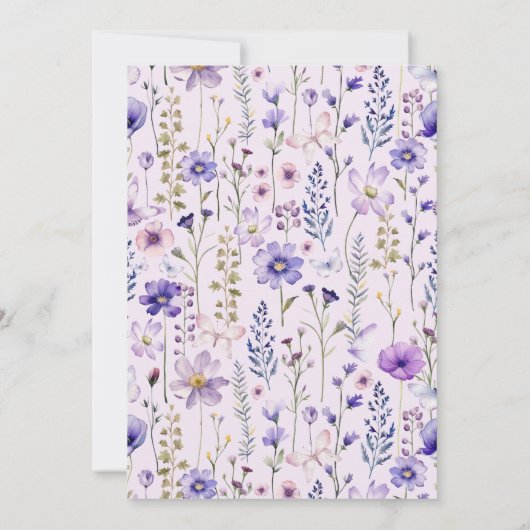 Little Wildflower Uitnodiging voor 2e verjaardag (Achterkant)