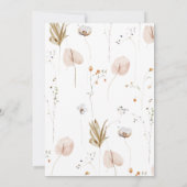 Little Wildflower Virtual Baby shower Invitation Kaart (Achterkant)