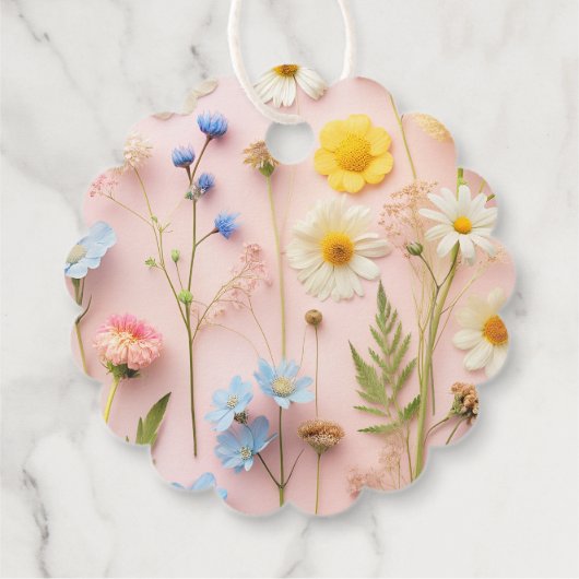 Little Wildflower Wild Een Verjaardag Dank u Bedankjes Labels (Achterkant)