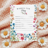 Little Wildflower Wishes voor Baby Keepsake Kaart