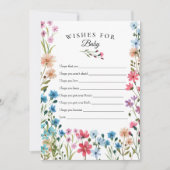 Little Wildflower Wishes voor Baby Keepsake Kaart (Voorkant)
