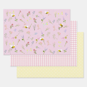 Little Wildflower Wrapping Paper Set of 3