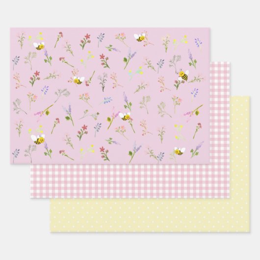 Little Wildflower Wrapping Paper Set of 3 (Set)
