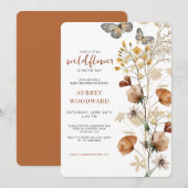 Little Wildflowers Baby shower Kaart (Voorkant / Achterkant)