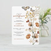 Little Wildflowers Baby shower Kaart (Staand voorkant)