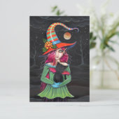 Little Wings Halloween Witch Briefkaarten (Staand voorkant)