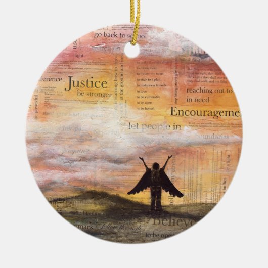 "Little Wings" Keramisch Ornament (Voorkant)