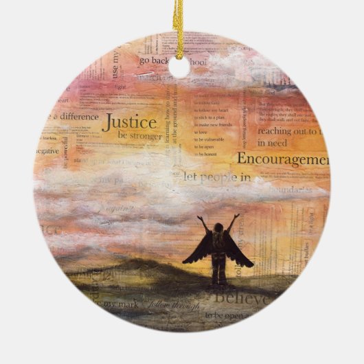 "Little Wings" Keramisch Ornament (Achterkant)