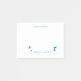 Little Winter Foxes Prettige feestdagen Personaliz Post-it® Notes