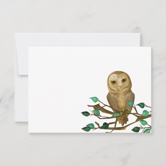 Little Wise Owl, Flat Note Card Kaart (Voorkant)