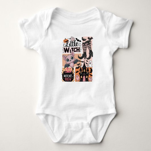 Little Witch Baby Halloween Romper (Voorkant)