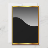 Little Witch Baby shower Halloween Golden Border Kaart (Achterkant)