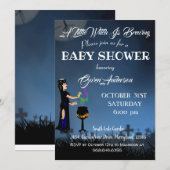Little Witch Baby shower Halloween Spooky Kaart (Voorkant / Achterkant)