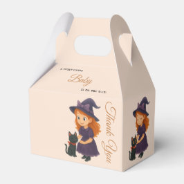 Little Witch & Cat | Halloween Girl Baby Shower Bedankdoosjes