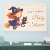 Little Witch & Cat | Halloween Girl Baby Shower Spandoek (Beurs)