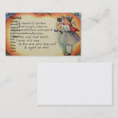 Little Witch & Cat ( Halloween Kaart) Visitekaartje (Voorkant / Achterkant)