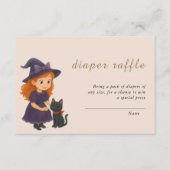 Little Witch & Cat Theme Baby Shower Book for Baby Informatiekaartje (Voorkant)