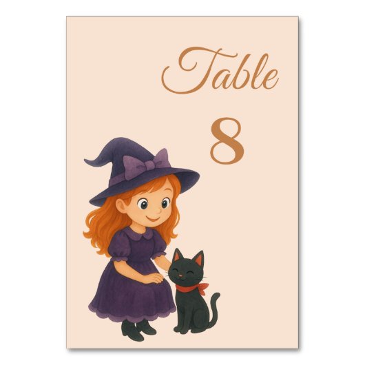 Little Witch & Cat Theme Halloween Baby shower Kaart (Voorkant)