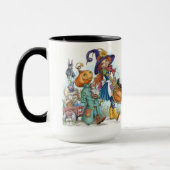 Little Witch Folksy Cute Halloween Coffee Mok (Links)