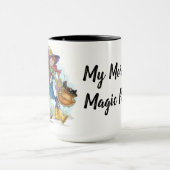 Little Witch Folksy Cute Halloween Coffee Mok (Midden)