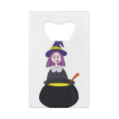 Little Witch Halloween Cauldron Creditkaart Flessenopener (Achterkant)