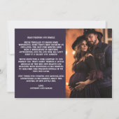 Little Witch Halloween Custom Foto Zwangerschap Aankondiging (Achterkant)