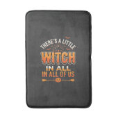 Little Witch Halloween Heksen Typografie Ontwerp_1 Badmat (Voorkant Verticaal)