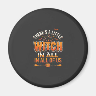 Little Witch Halloween Heksen Typografie Ontwerp_1 Magneet