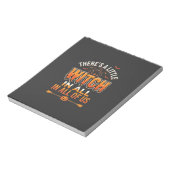 Little Witch Halloween Heksen Typografie Ontwerp_1 Notitieblok (Linkerzijde)