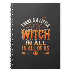 Little Witch Halloween Heksen Typografie Ontwerp_1 Notitieboek