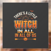Little Witch Halloween Heksen Typografie Ontwerp_1 Raamsticker (Vel 2)