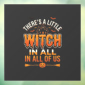 Little Witch Halloween Heksen Typografie Ontwerp_1 Raamsticker (Vel 3)