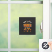 Little Witch Halloween Heksen Typografie Ontwerp_1 Raamsticker (Huis)